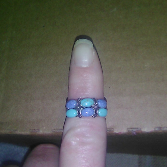 TURQUOISE VINTAGE EARRINGS AND RING - Picture 5 of 12